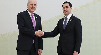 TBMM Başkanı Kurtulmuş, Türkmenistan'da resmi törenle karşılandı