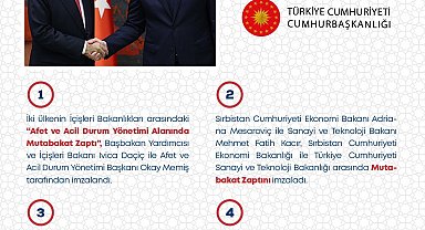 Türkiye ile Sırbistan arasında 11 anlaşma imzalandı