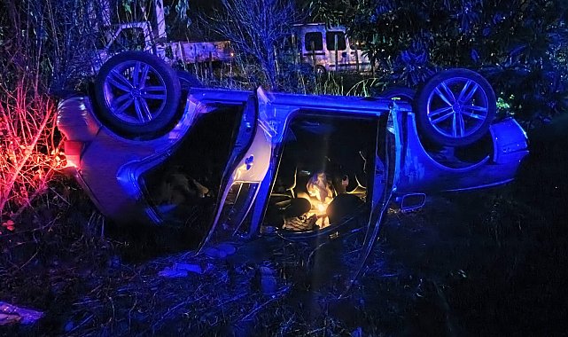 Samsun'da takla atan otomobilde 1 yaşındaki Uras öldü, 5 kişi yaralandı