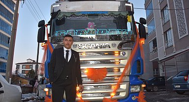 'Çekici' gelin arabası oldu