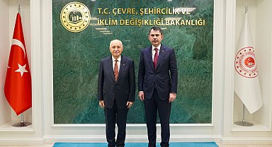 Bakan Kurum, Yenimahalle Belediye Başkanı Yaşar'ı kabul etti