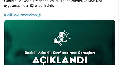Bedelli askerlik sınıflandırma sonuçları açıklandı
