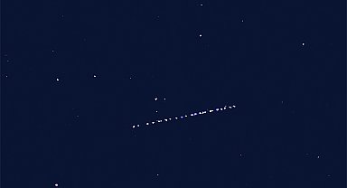 Bitlis semalarında Starlink uyduları görüntülendi