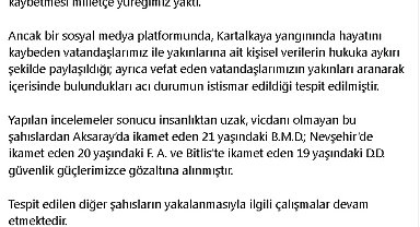 Bolu'daki yangında hayatını kaybedenlerin yakınlarına hareket eden 3 şüpheliye gözaltı