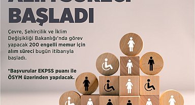 Çevre, Şehircilik ve İklim Değişikliği Bakanlığı, 200 engelli memur alımı yapacak