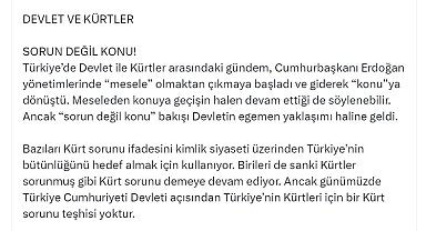 Cumhurbaşkanı Başdanışmanı Uçum: Türkiye Cumhuriyeti açısından bir 'Kürt sorunu' teşhisi yoktur