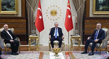 Cumhurbaşkanı Erdoğan, Hamas Şura Meclisi Başkanı Derviş'i kabul etti