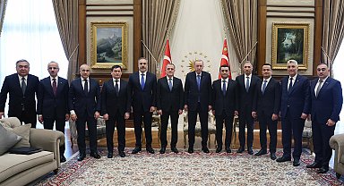 Cumhurbaşkanı Erdoğan, Özbekistan ve Azerbaycan bakanlarını kabul etti