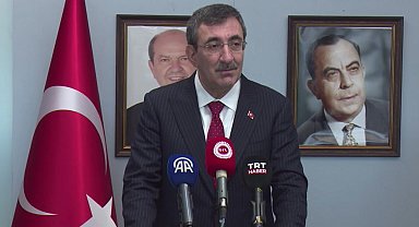 Cumhurbaşkanı Yardımcısı Yılmaz, KKTC Başbakanı Üstel ile ortak basın toplantısı düzenledi -