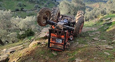 Devrilen traktörün altında kalan çiftçi hayatını kaybetti