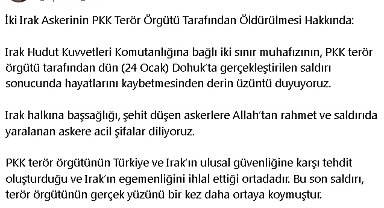 Dışişleri Sözcüsü Keçeli'den, PKK tarafından öldürülen 2 Irak askeri için başsağlığı mesajı