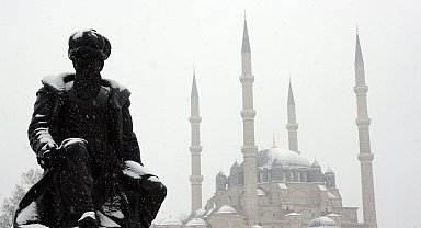 Edirne'de kar yağışı