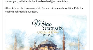 Emine Erdoğan, İslam aleminin Miraç Kandili'ni kutladı