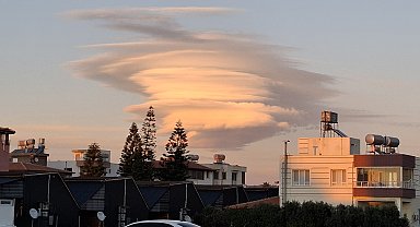 Hatay'da mercek bulutlarından görsel şölen