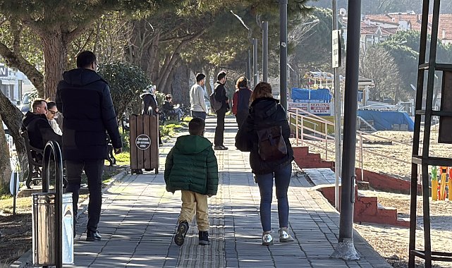 İnkumu plajında güneşin keyfini çıkardılar