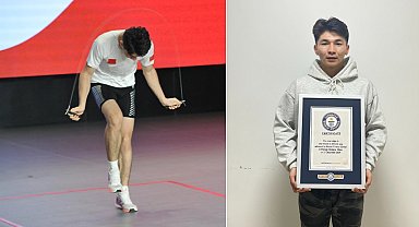 İp atlayarak adını Guinness'e yazdırdı