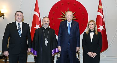 İstanbul- Cumhurbaşkanı Erdoğan, Vartan Kerabaydzar Kirakos Kazancıyan'ı kabul etti