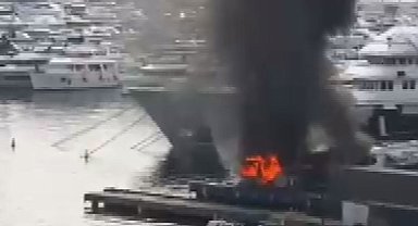 İstanbul- Pendik marinada yakıt istasyonunda yangın -3 Ek görüntü