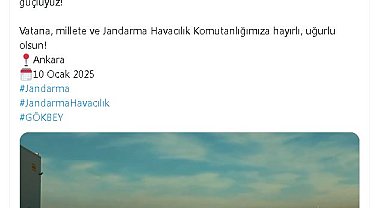 Jandarma Genel Komutanlığı'na 3'üncü GÖKBEY teslim edildi