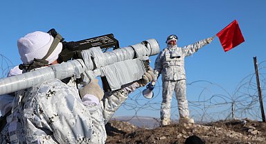 Kars'ta eksi 18 derecede 'Kış Tatbikatı-2025'