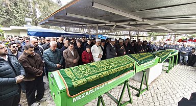 Kartalkaya'daki yangında ölen çift ile 2 çocuğu toprağa verildi