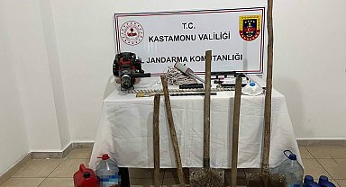 Kastamonu'da kaçak kazıya 5 gözaltı