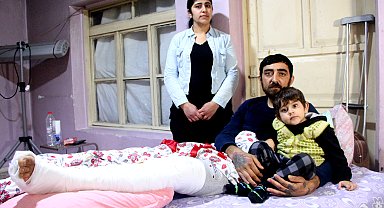 Kazada yaralanan kurye ile ailesinin tavanı çöken, sobasız evde yaşam mücadelesi