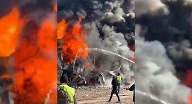 Malatya'da inşaat işçilerinin kaldığı konteynerlerde yangın