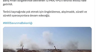 MSB: 15 terörist etkisiz hale getirildi