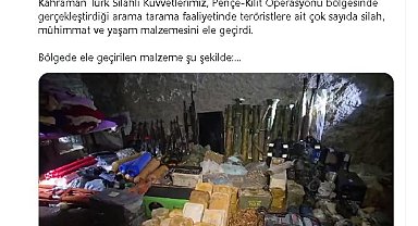 MSB: Irak'ın kuzeyinde çok sayıda silah ve mühimmat ele geçirildi