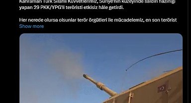 MSB: Suriye'nin kuzeyinde 29 terörist etkisiz hale getirildi