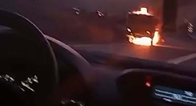 Muğla'da mazot yüklü tanker alev alev yandı