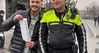 Trafiğe kapalı olan caddeye giren motosiklet sürücülerine ceza