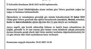 'Altay' kar fırtınası, Yalova'ya ulaştı