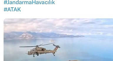 'Atak' helikopterlerinin kamerasından Van Gölü manzarası