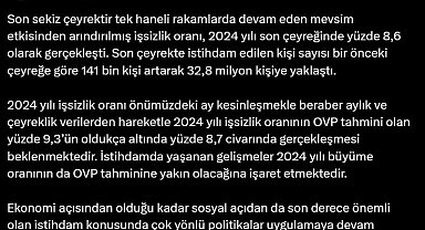 'Dengeli ve kapsayıcı büyüme perspektifimizi sürdüreceğiz'