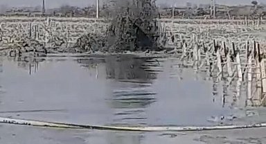 Alaşehir'de bağda kullanılmayan artezyen kuyusunda patlama