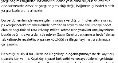 Altun: 12 Eylül ve 28 Şubat'tan medet umanların amacı yargıyı baskı altına almaktır