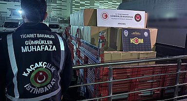 Ankara ve Sakarya'da 38,2 milyon lira değerinde kaçak makaron ve sigara ele geçirildi