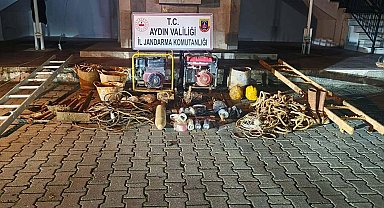 Aydın'da kaçak kazıya 10 gözaltı