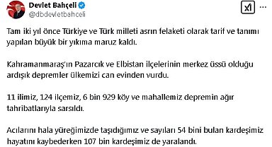 Bahçeli: Depremde kaybettiklerimizin emanetlerine sahip çıkmak haysiyet meselemizdir