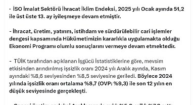 Bakan Bolat: Sanayi üretiminde son 21 ayın en yüksek aylık artışı gerçekleşti