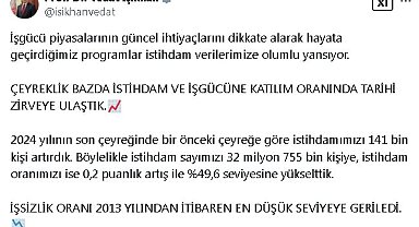 Bakan Işıkhan: Çeyreklik bazda istihdam ve iş gücüne katılımda tarihi zirveye ulaştık