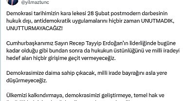 Bakan Tunç'tan '28 Şubat' mesajı