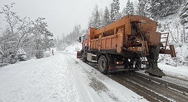 Bartın'da zirvede kar güzelliği