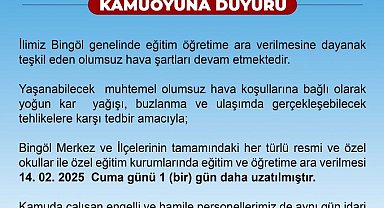 Bingöl'de 99 köy yolu kardan ulaşıma kapandı