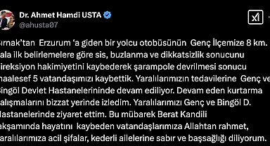 Bingöl'de yolcu otobüsü şarampole devrildi: 5 ölü, 31 yaralı