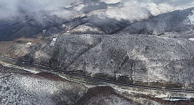 Bolu Dağı'nda kar manzarası