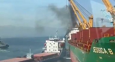 Bursa Gemlik'te gemi kazası