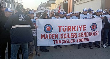 Çayırhan işçileri Ankara'ya yürüyüş başlattı